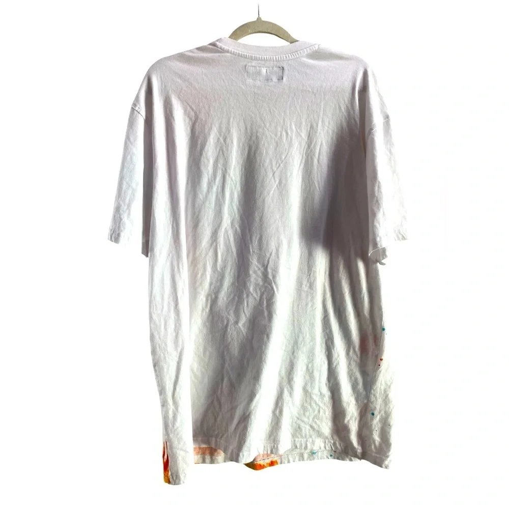 🌟  REASON skull shirt white multi color trip men’s Sz L Skeleton top resort - Picture 12 of 12